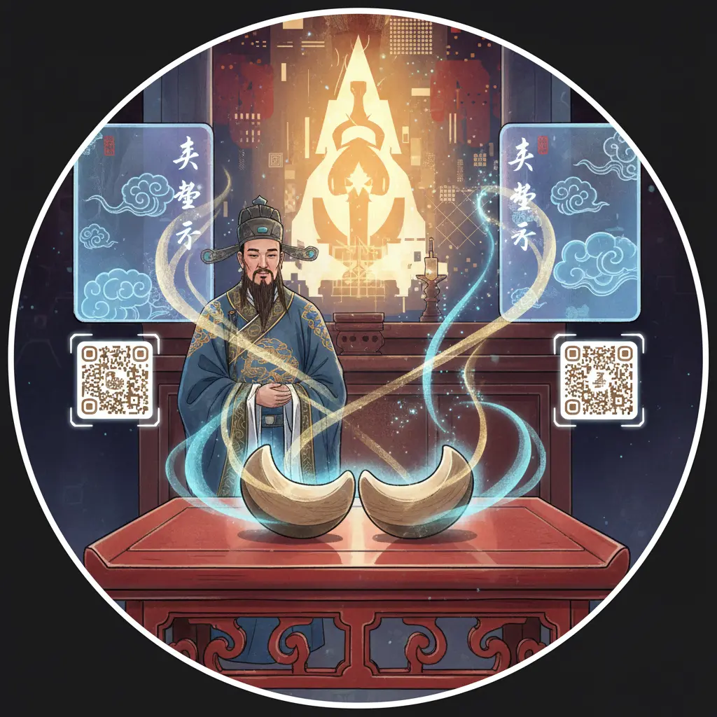 道教問神 - 笑筊