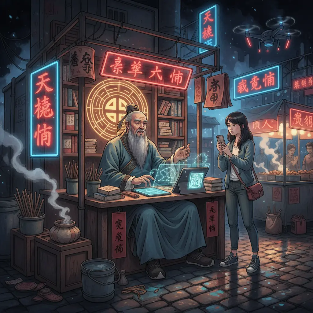 廟街算命 - 師傅