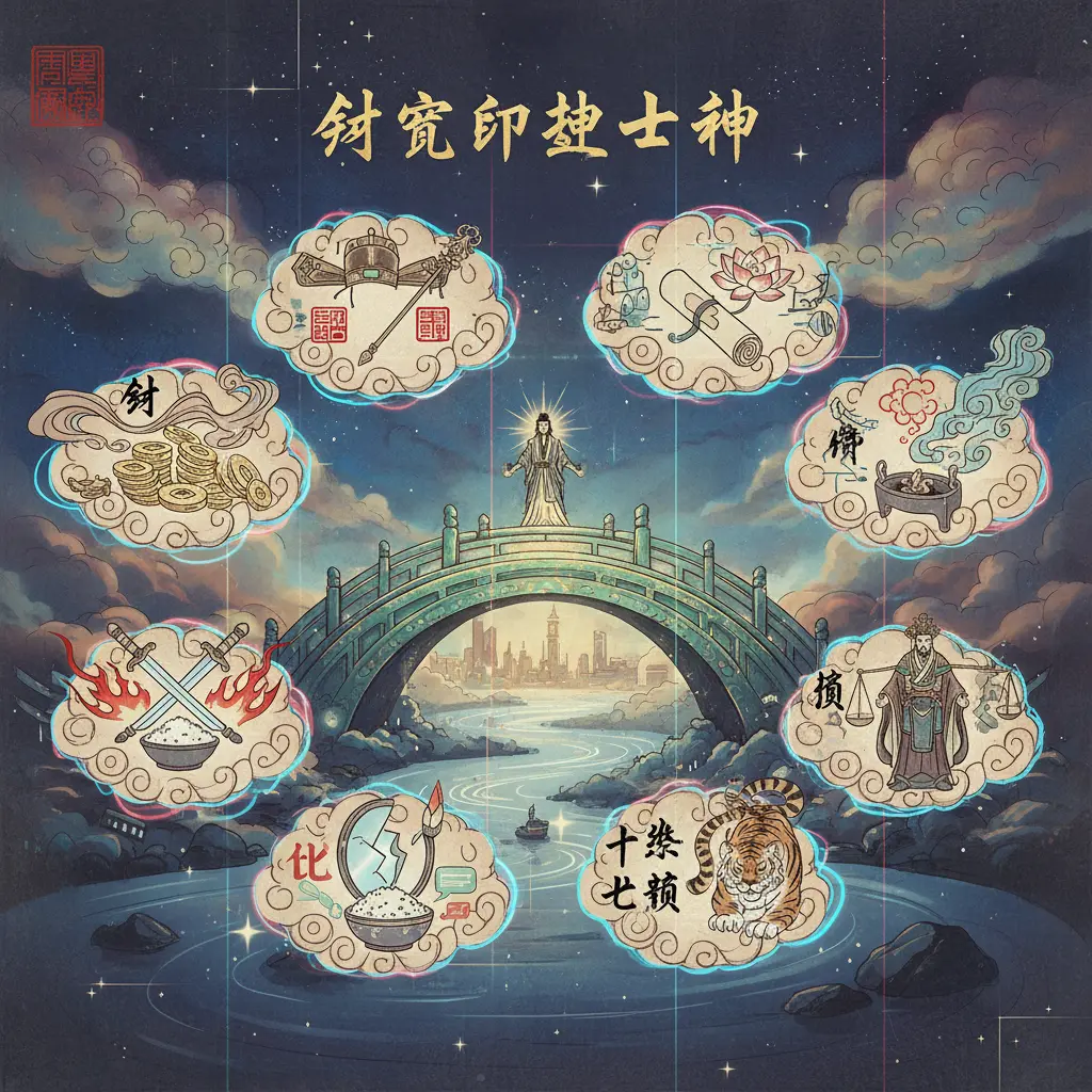 朱鵲橋 - 財官印劫十神