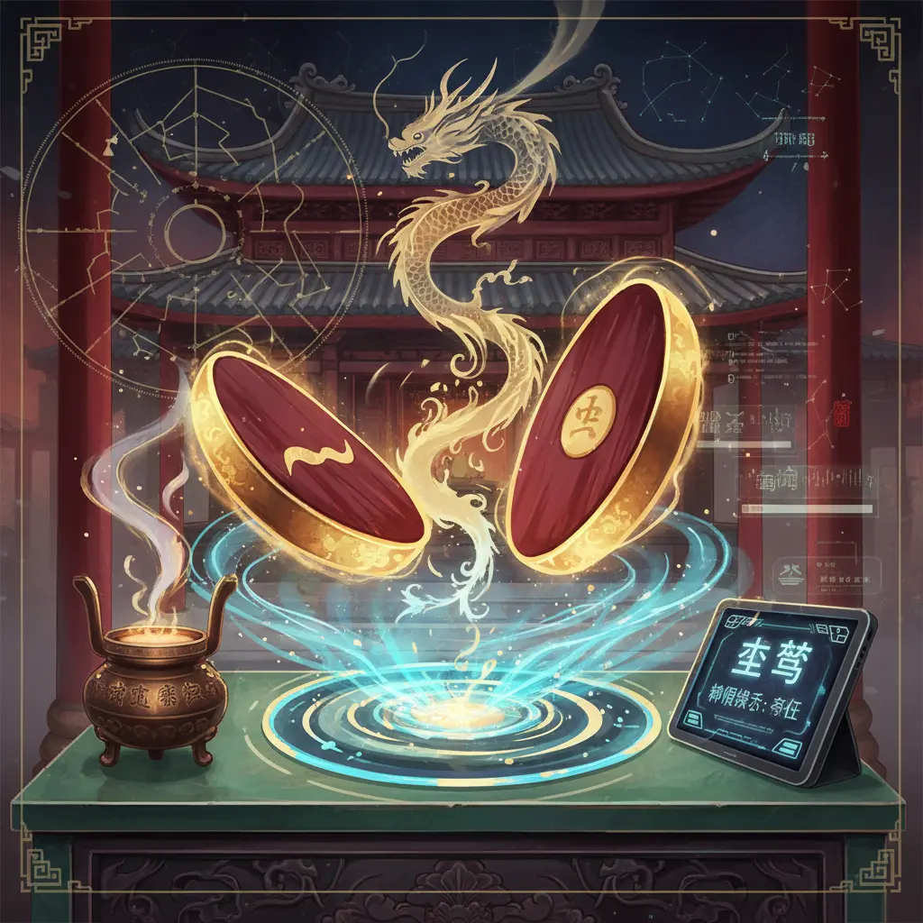 道教問神 - 聖筊