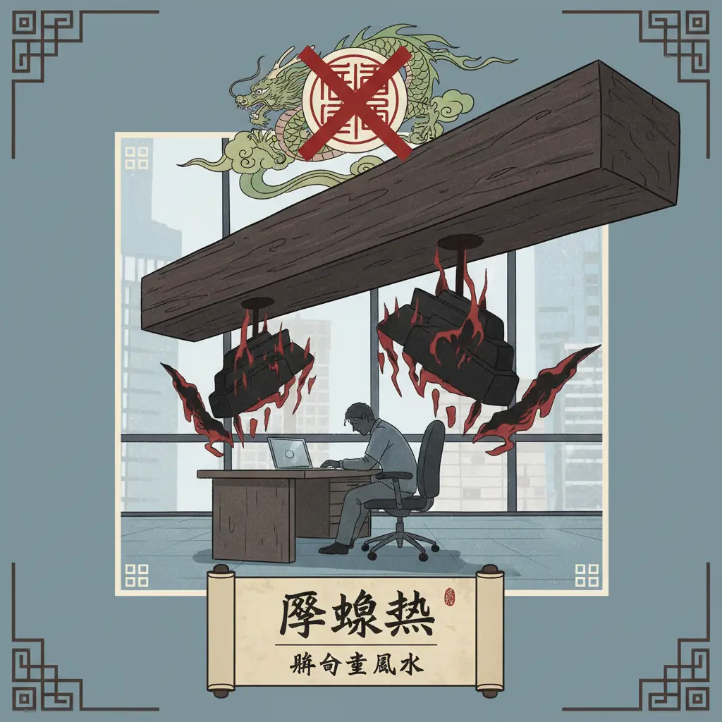 辦公室風水 - 壓樑煞