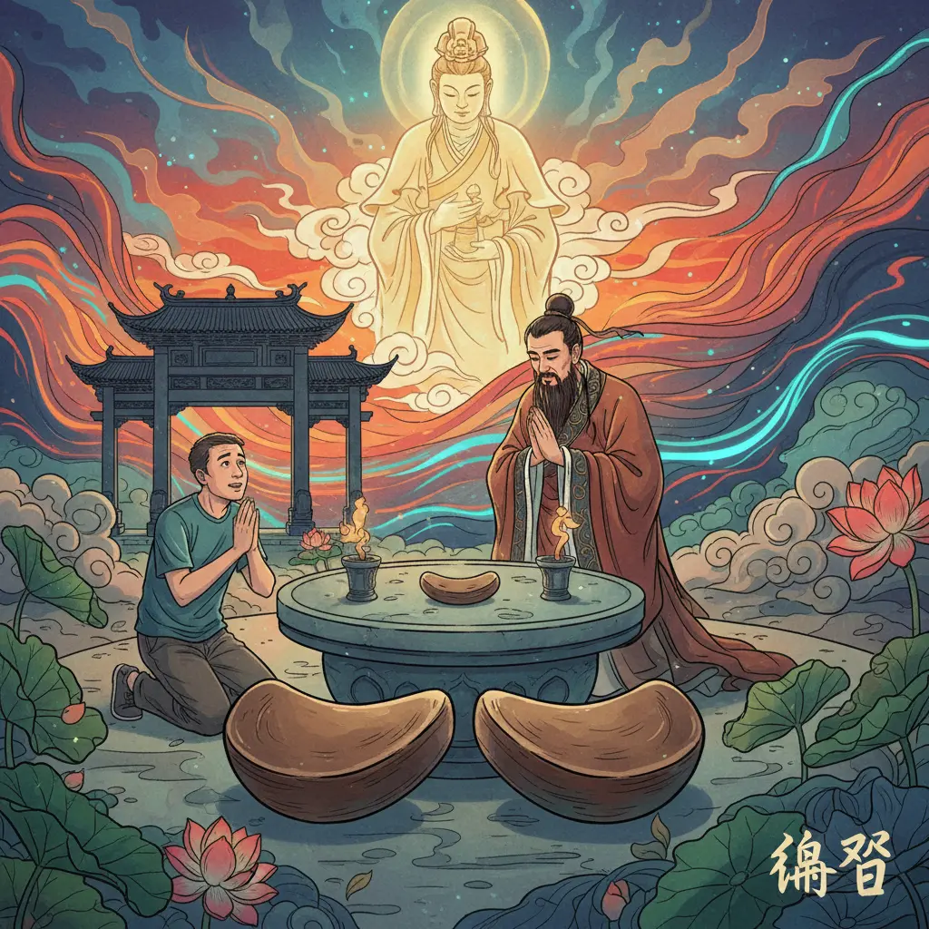 道教問神 - 陰筊