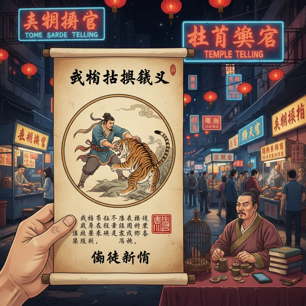 廟街算命 - 武松打虎籤文