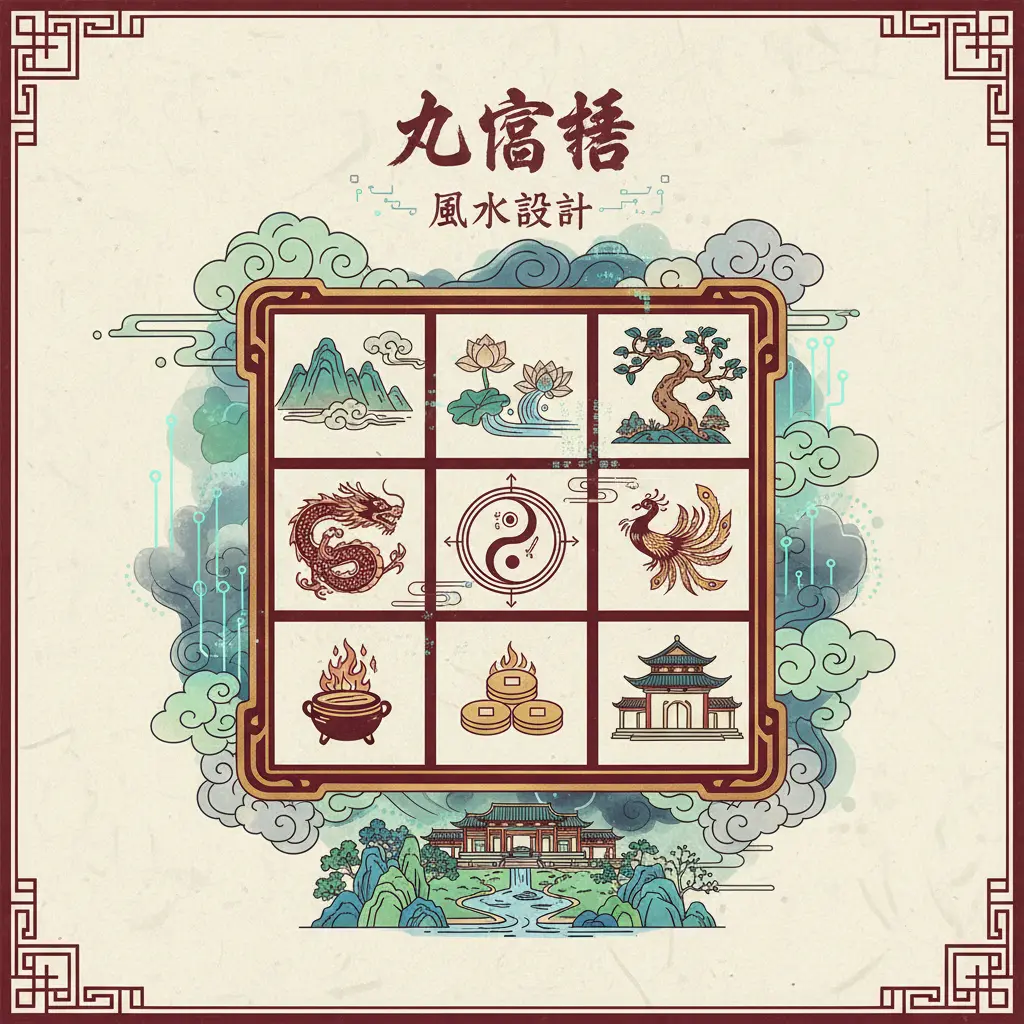 風水設計 - 九宮格