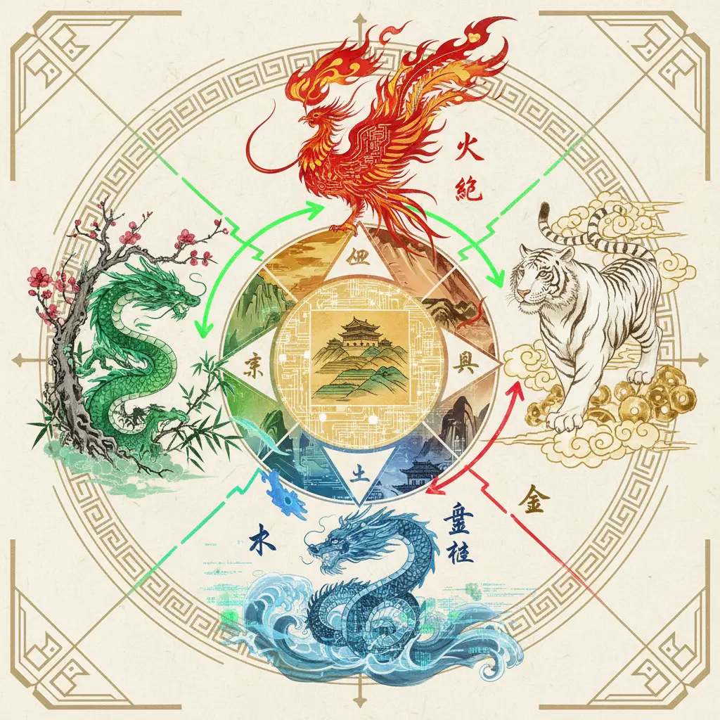 風水方位 - 五行