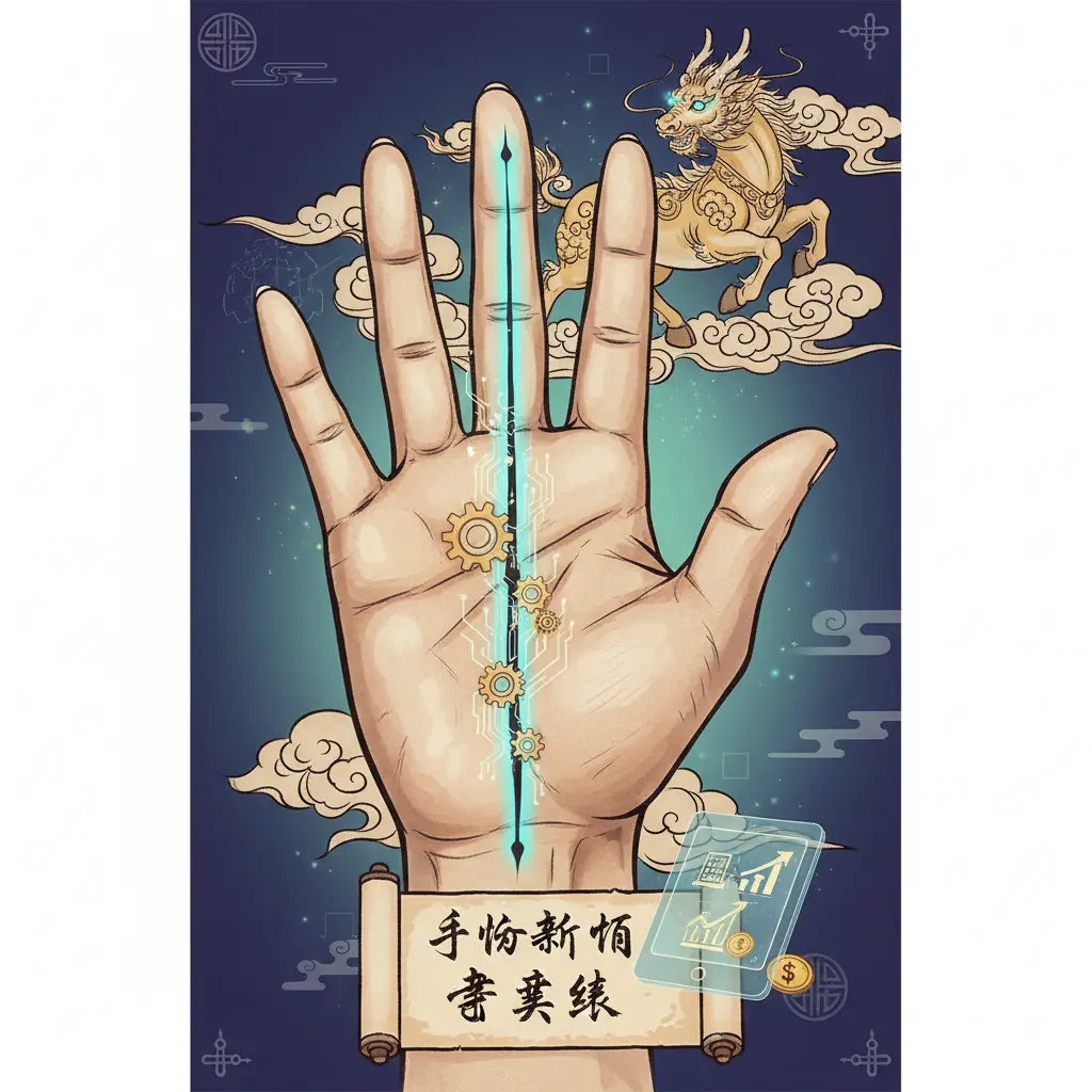 手相算命 - 事業線