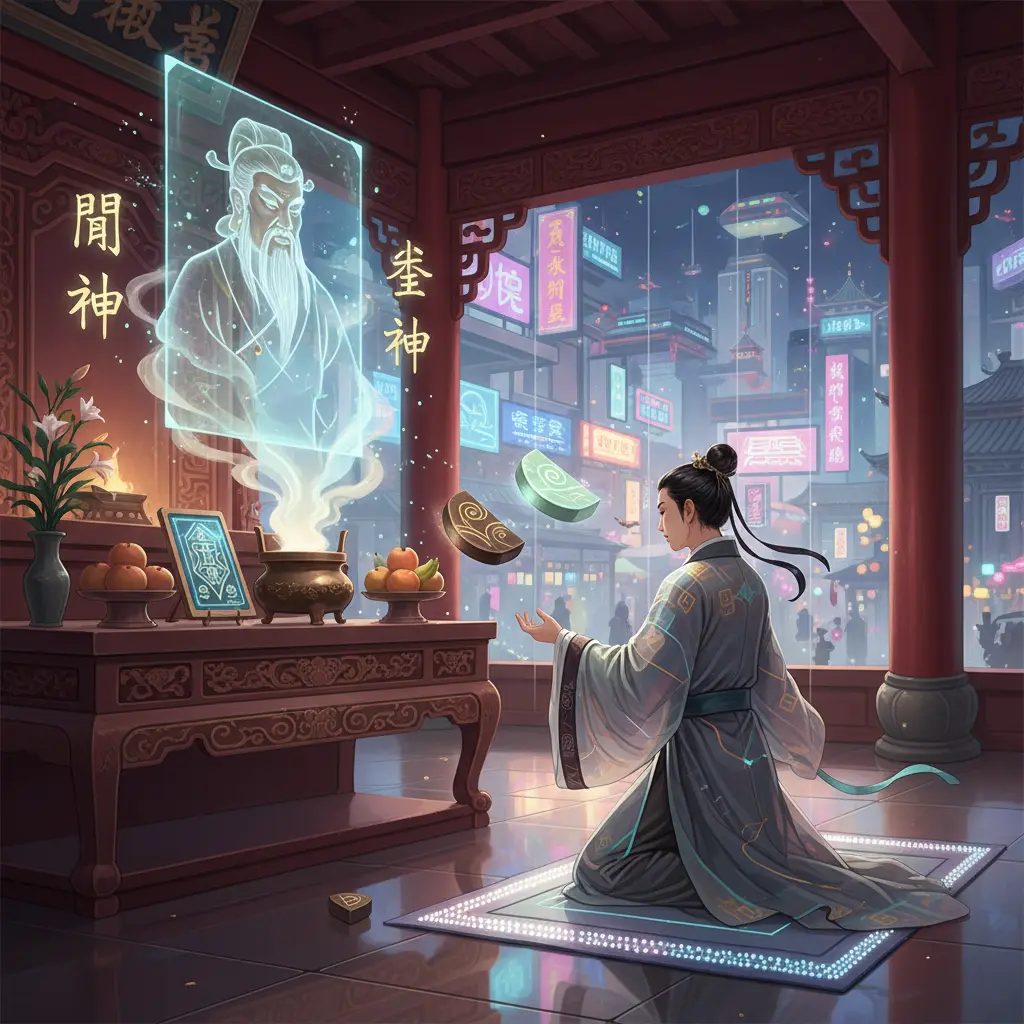 道教問神 - 擲筊