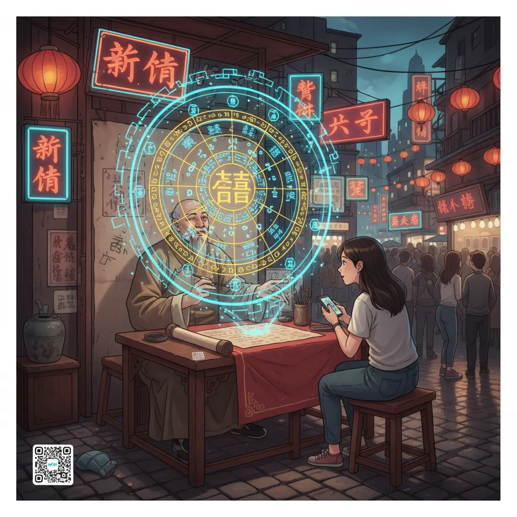 廟街算命 - 八字命盤